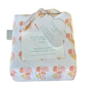 Koolaburra Baby Girl Haven Hearts Changing Pad Cover Cotton GIFT NEW